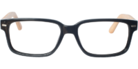 Front view of Oakwood eyeglass frames 